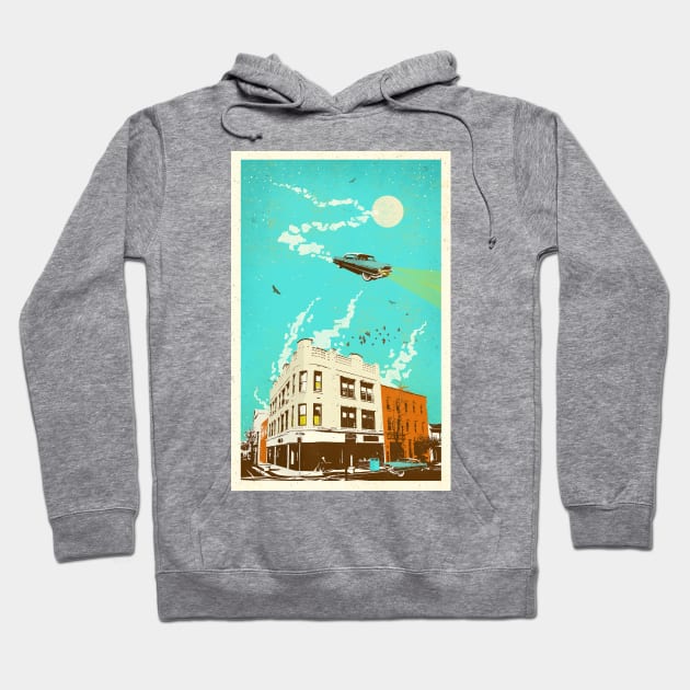 VINTAGE FLYING CAR Hoodie by Showdeer